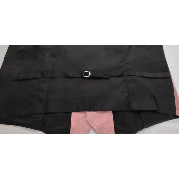Dibangu Men Suit Vest Silk Pink Waistcoat and Tie Pocket Square Size XXL - Picture 7 of 11